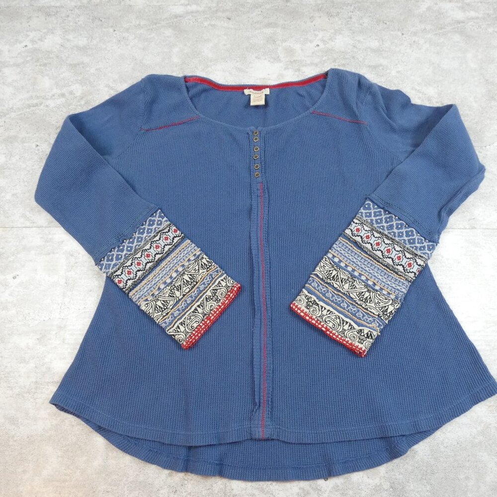 Sundance Embellished Sleeve Boho Ribbed Knit